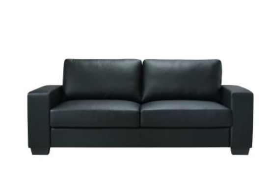 U801 Black PVC Sofa